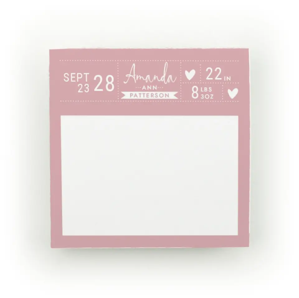 This is a 3" x 3" Post-it Note called Sweet Cuddles printed in full color