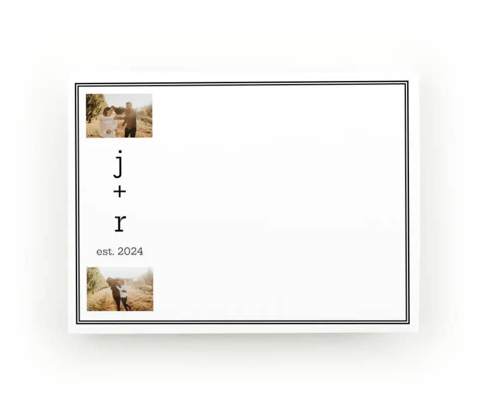 This is a 4" x 3" Post-it Note called New Love Framed printed in full color