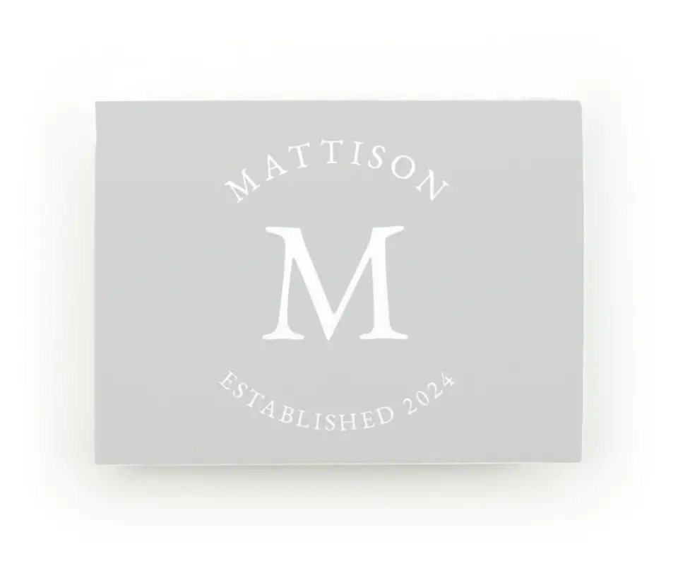 This is a 4" x 3" Post-it Note called Love Established printed in full color