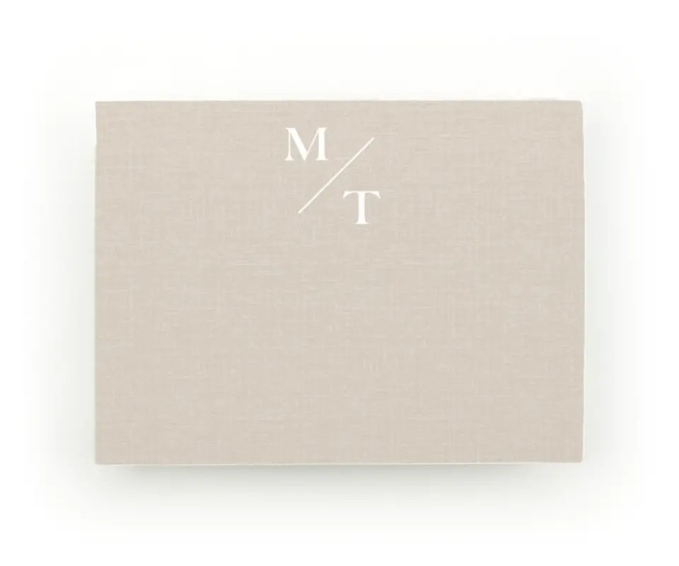 This is a 4" x 3" Post-it Note called Comfy Monogram printed in full color