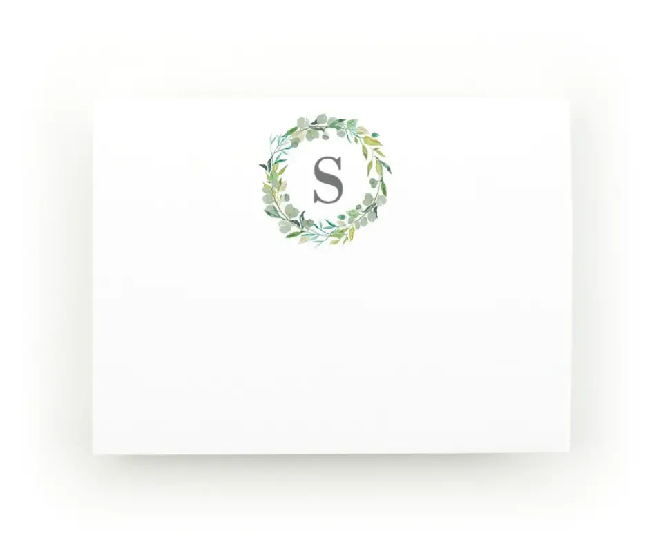 This is a 4" x 3" Post-it Note called Wreath Whimsy printed in full color