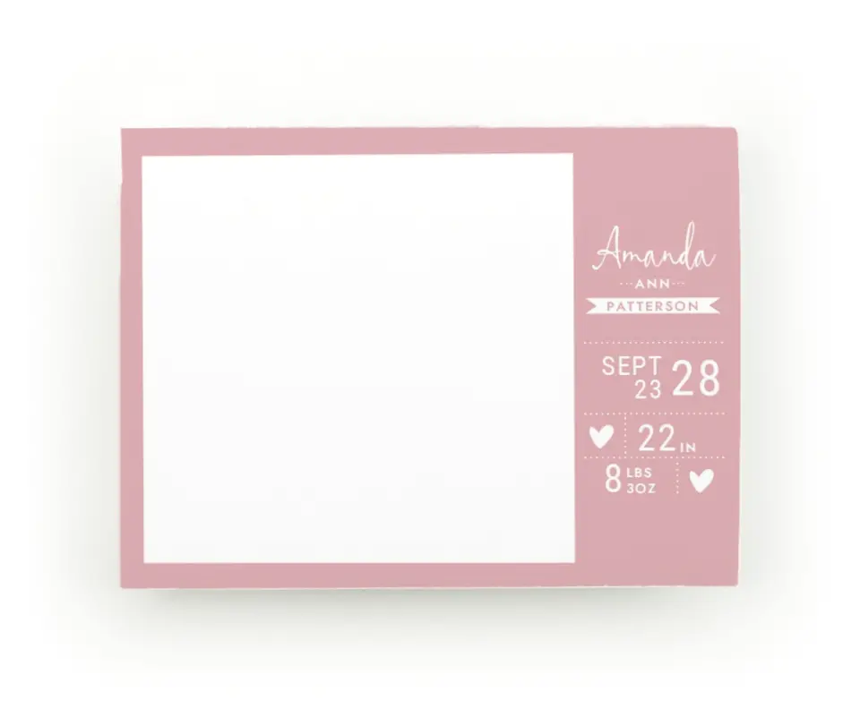 This is a 4" x 3" Post-it Note called Sweet Cuddles printed in full color