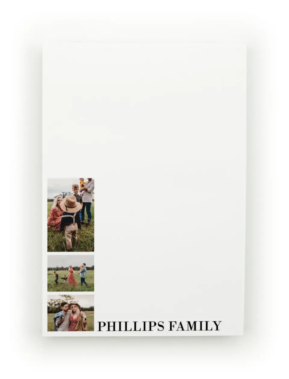 This is a 4" x 6" Post-it Note called Photo Collage printed in full color