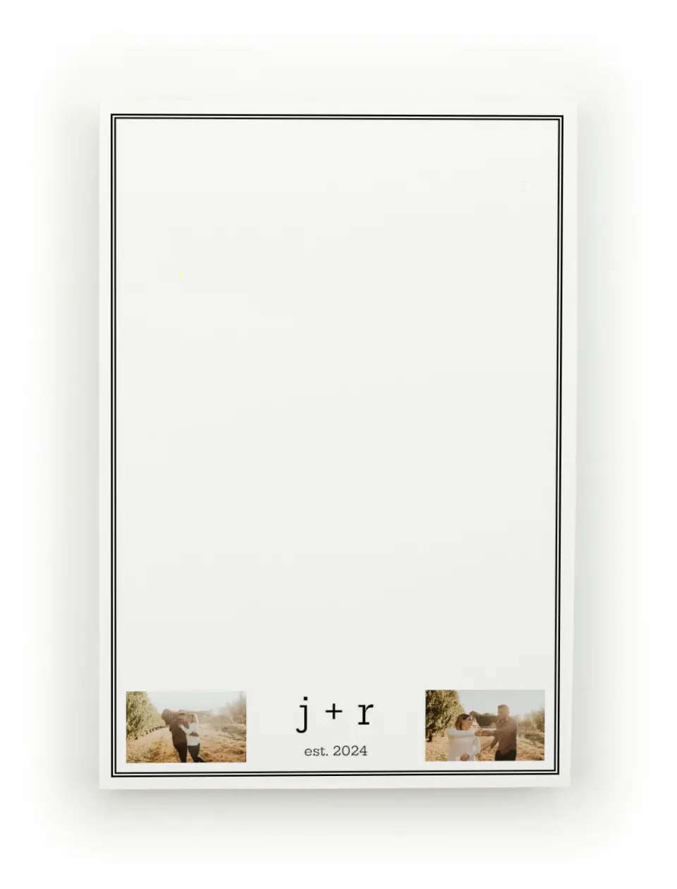 This is a 4" x 6" Post-it Note called New Love Framed printed in full color