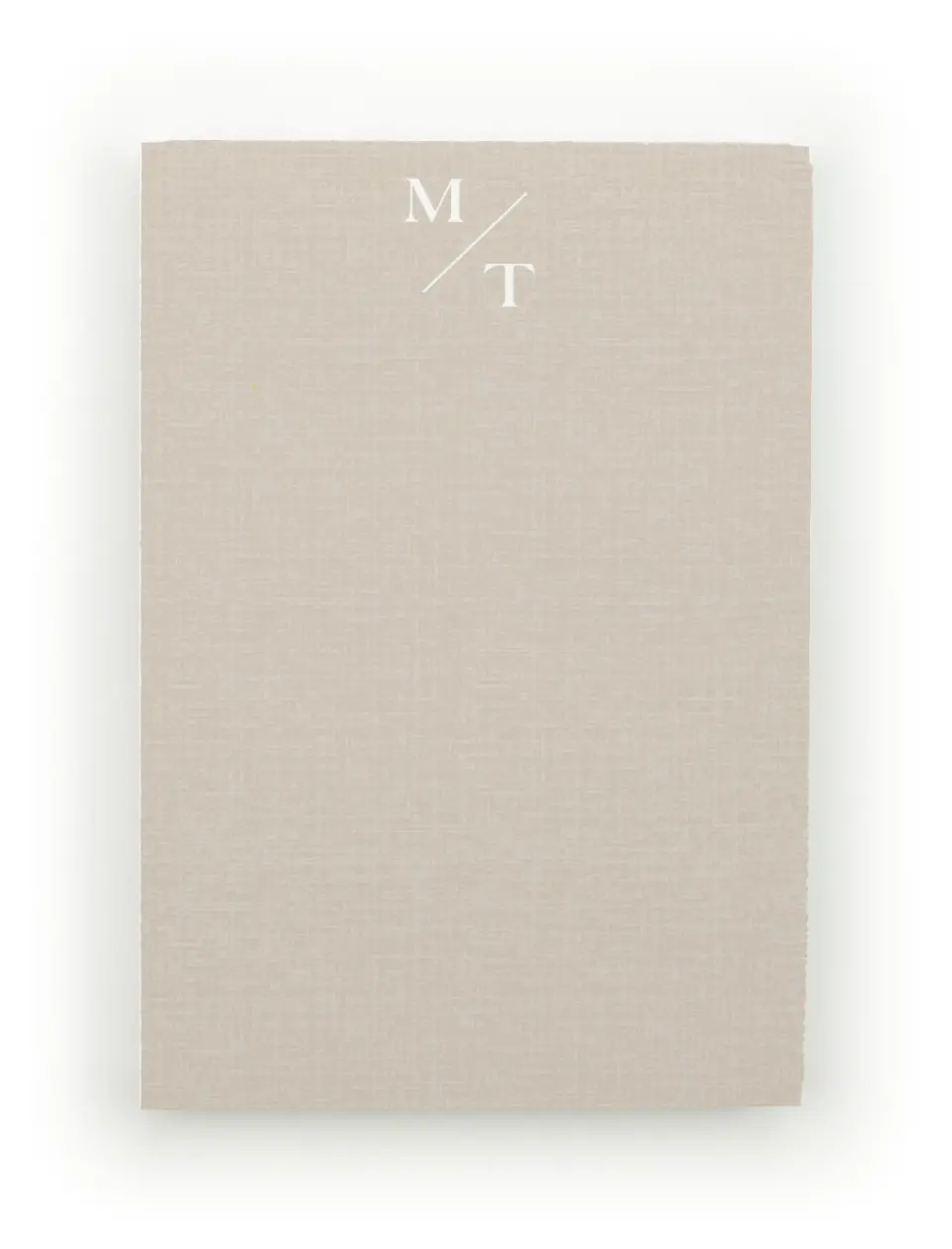 This is a 4" x 6" Post-it Note called Comfy Monogram printed in full color