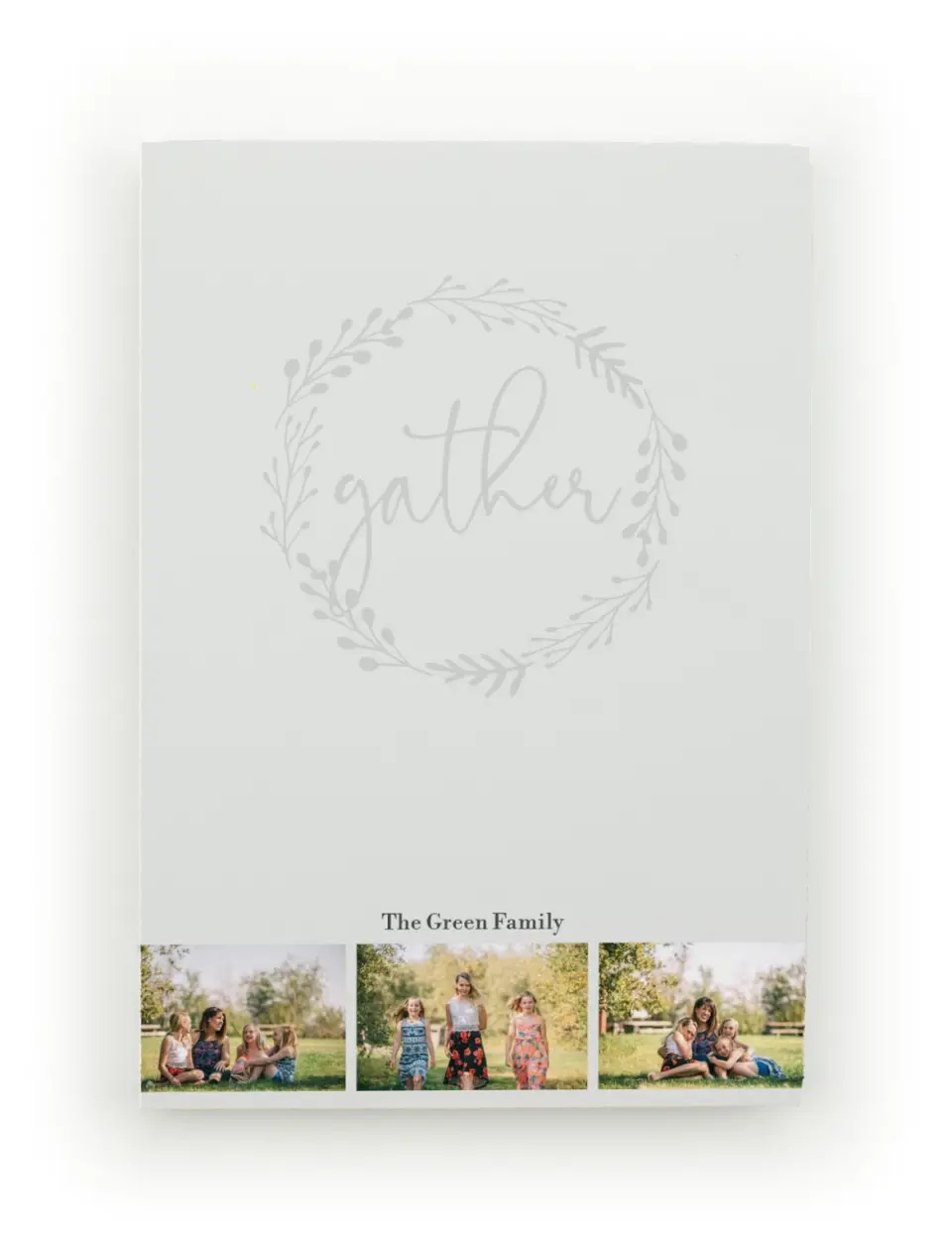 This is a 4" x 6" Post-it Note called We Gather printed in full color