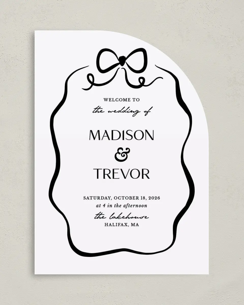 This is a 5" x 7" Tea-length Wedding Program called The Madison printed in full color on Premium Smooth paper