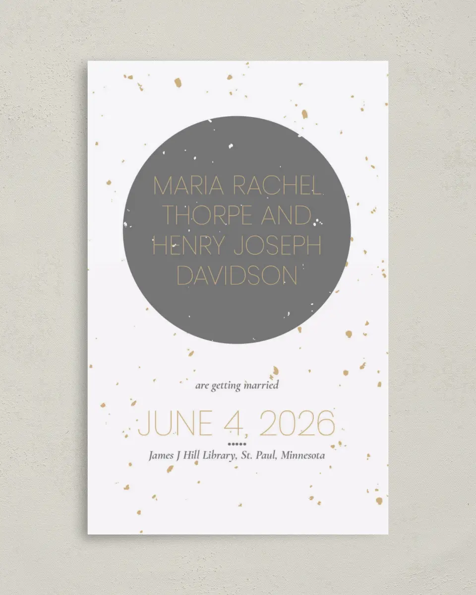 This is a 5" x 7⅞" Folded Half-fold Wedding Program called Truly, Madly, Deeply printed in full color on Premium Smooth paper