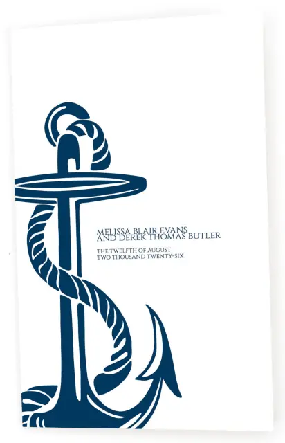 Love's Anchor | Folded Wedding Programs