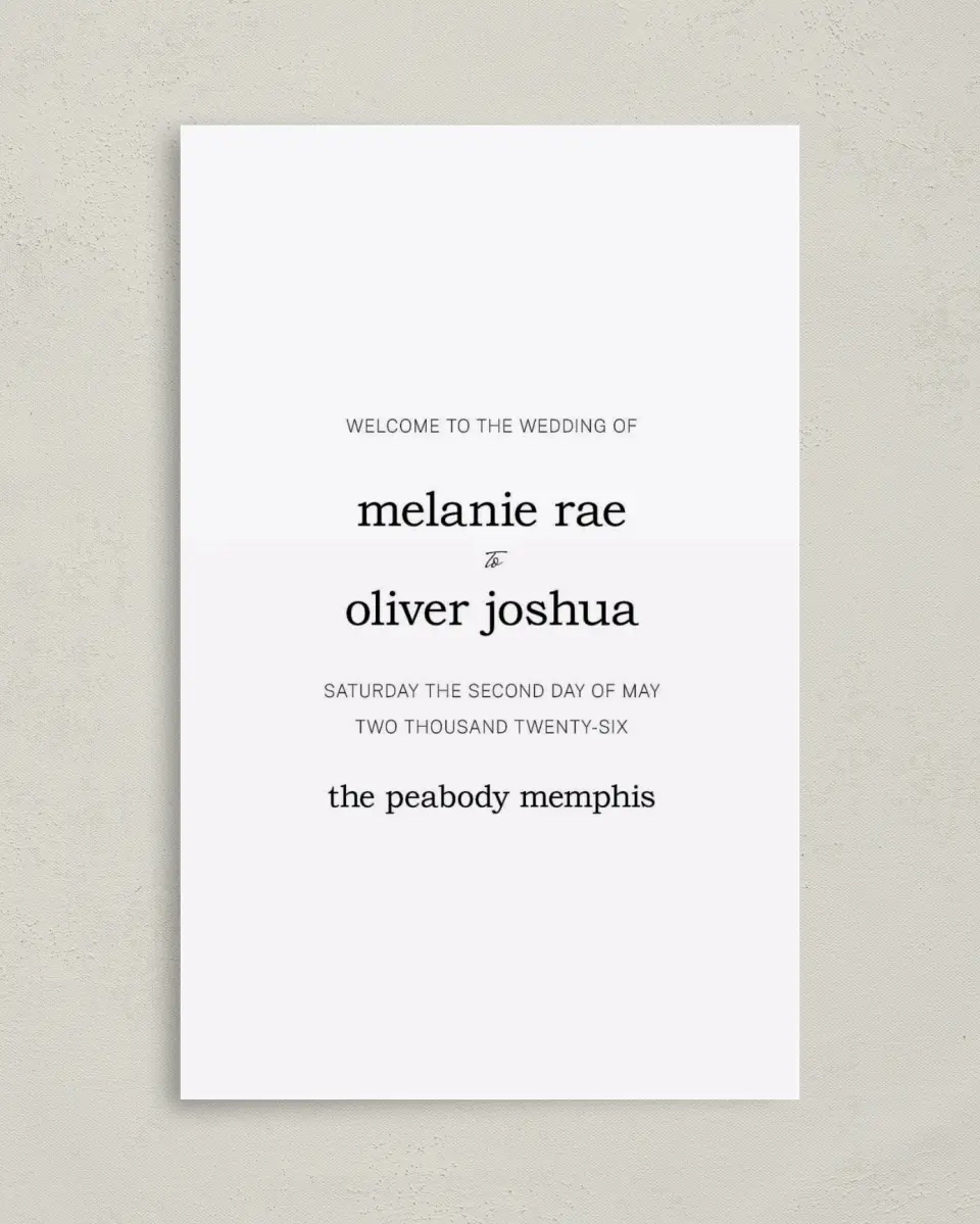 This is a 5" x 7⅞" Folded Half-fold Wedding Program called Simply Pristine printed in full color on Premium Smooth paper