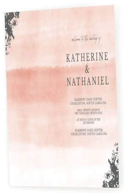 CHIC PATINA: Folded Wedding Programs