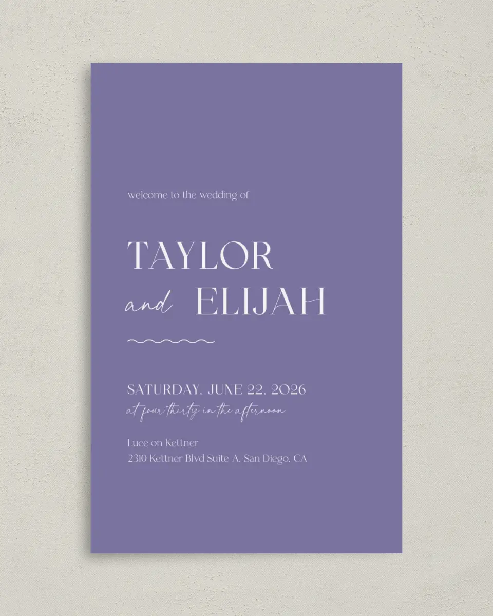 This is a 5" x 7⅞" Folded Half-fold Wedding Program called The Taylor printed in full color on Premium Smooth paper