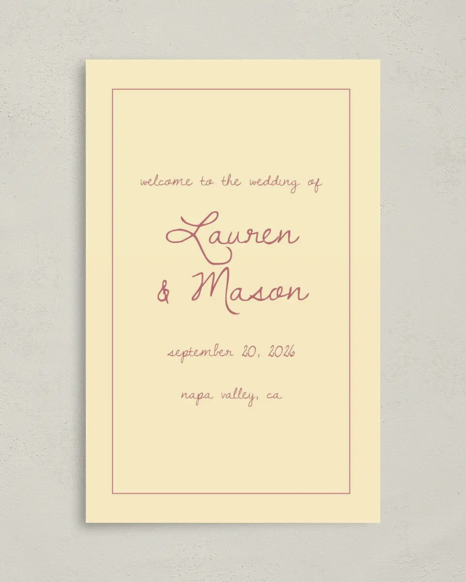 This is a 5" x 7⅞" Folded Half-fold Wedding Program called Forever Bud printed in full color on Premium Smooth paper