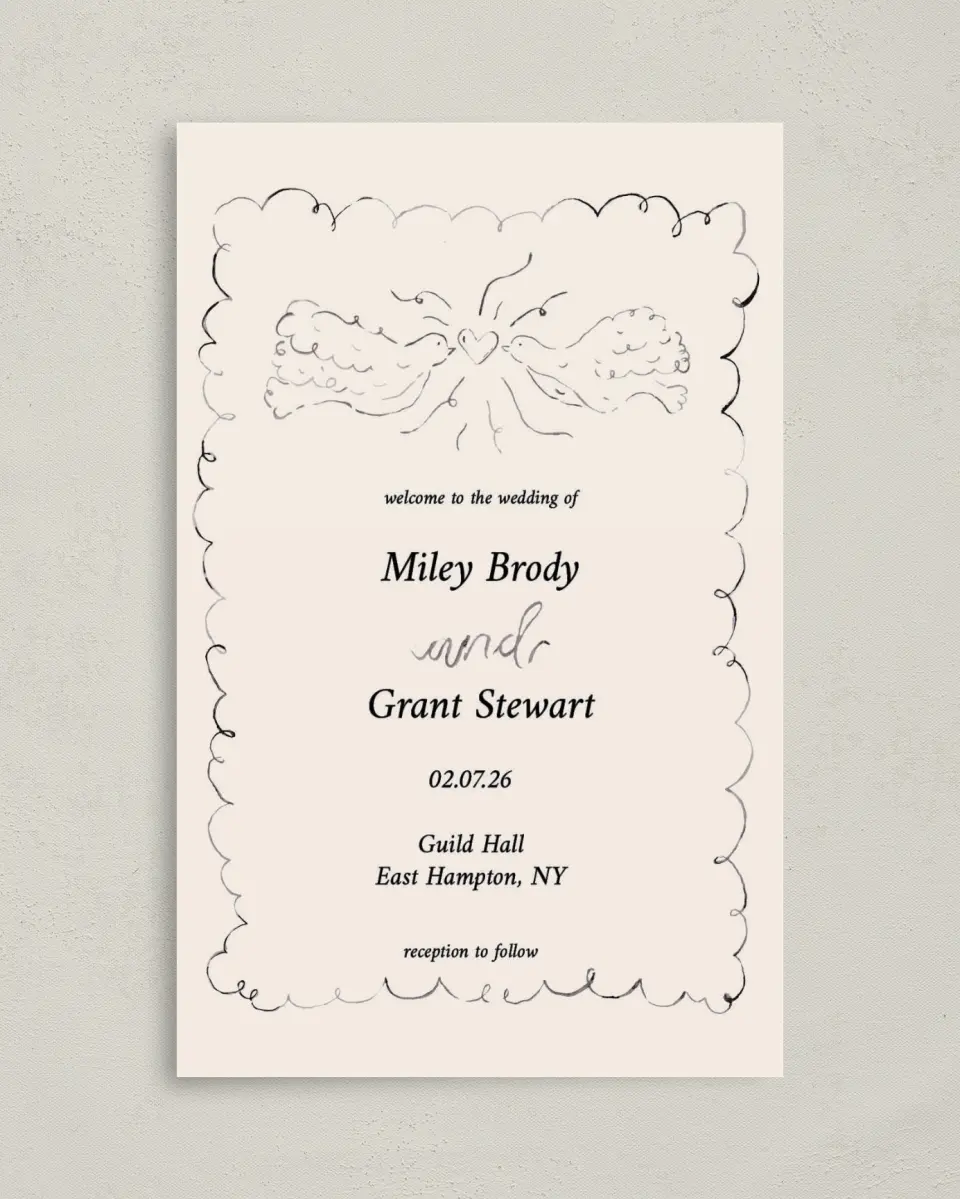 This is a 5" x 7⅞" Folded Half-fold Wedding Program called Mi Amor printed in full color on Premium Smooth paper