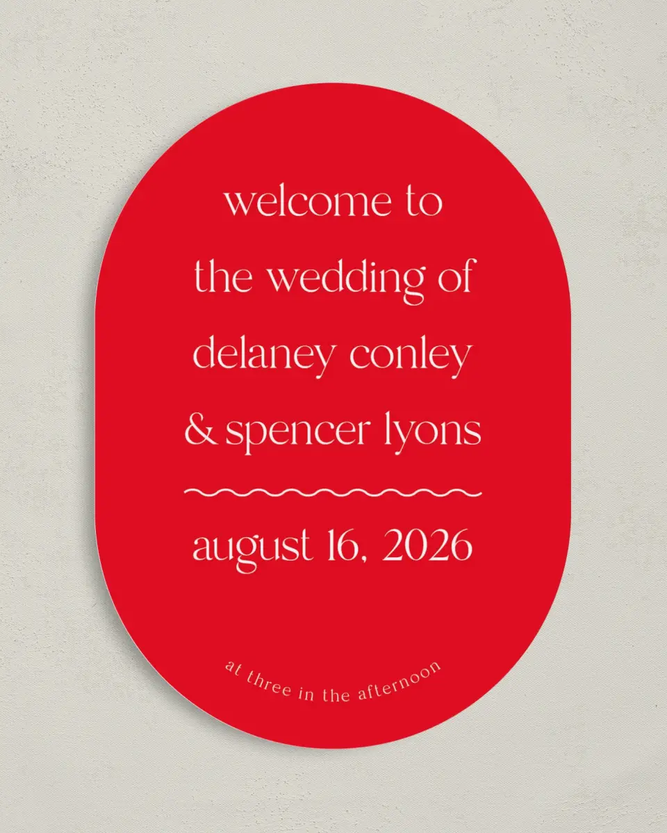 This is a 5" x 7" Tea-length Wedding Program called The Delaney printed in full color on Premium Smooth paper