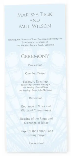Scallop Seashell: Flat Wedding Programs