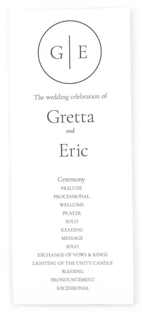 SIMPLY MODERN - Wedding Program