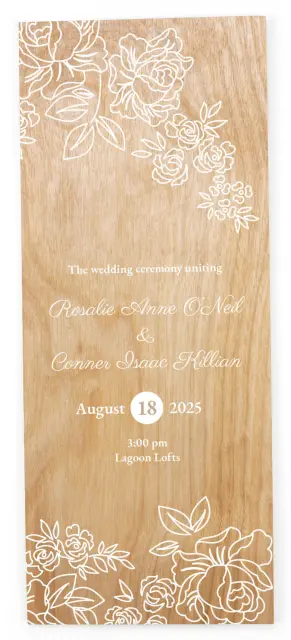 RUSTIC WOODGRAIN: Flat Wedding Programs