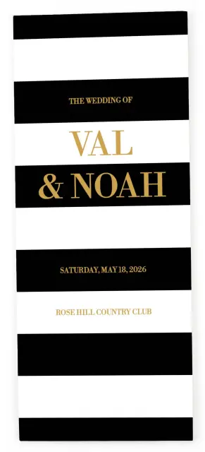 BLACK TIE AFFAIR - Wedding Program
