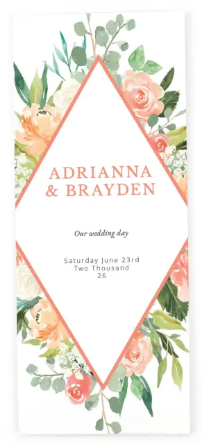 Diamond Garden: Flat Wedding Programs