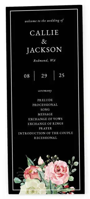 GARDEN DREAM: Flat Wedding Programs