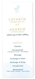 Stamped Palms Wedding Programs