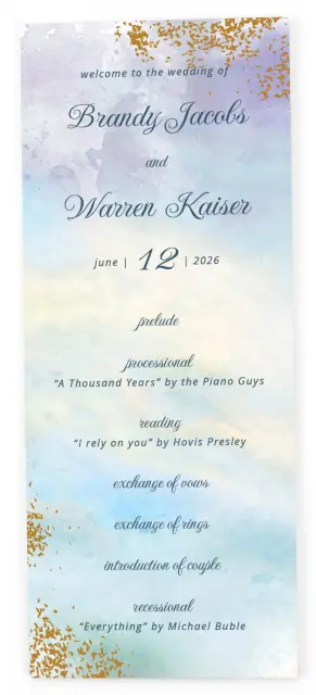 DREAMY SKY: Flat Wedding Programs