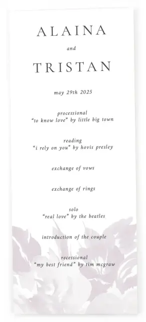 FLORAL BURST: Flat Wedding Programs