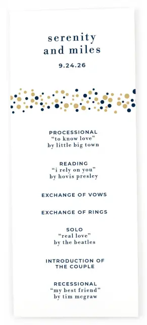 Modern Countdown | Flat Wedding Programs