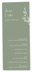 Bright Greens Wedding Programs