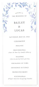 Soft Botanics Wedding Programs