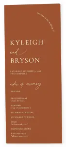 The Kyleigh Wedding Programs