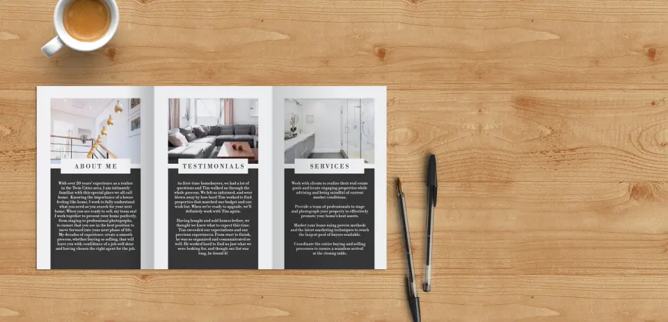 Brochure Flap Open