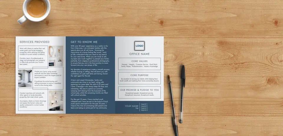 Brochure Flap Open
