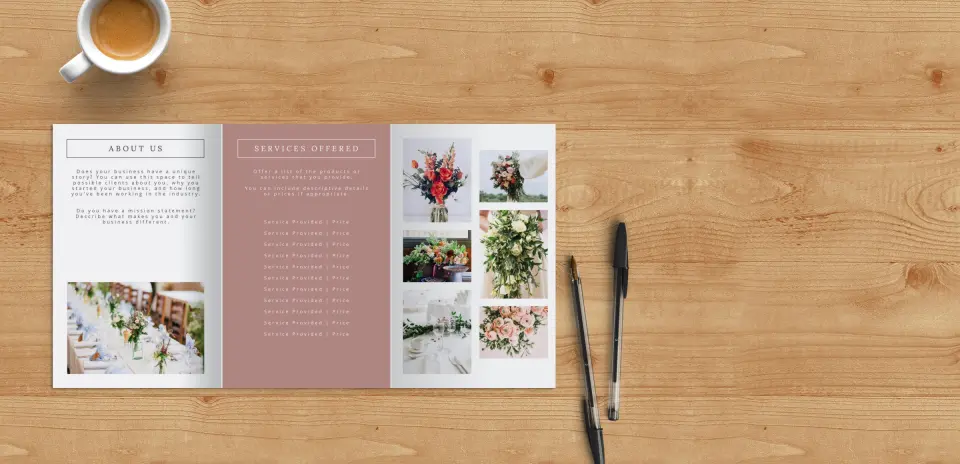 Brochure Flap Open