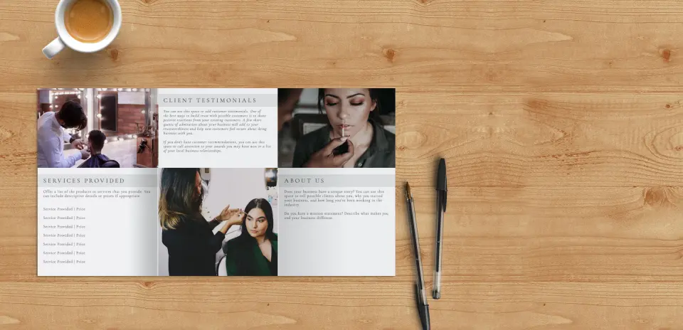 Brochure Flap Open