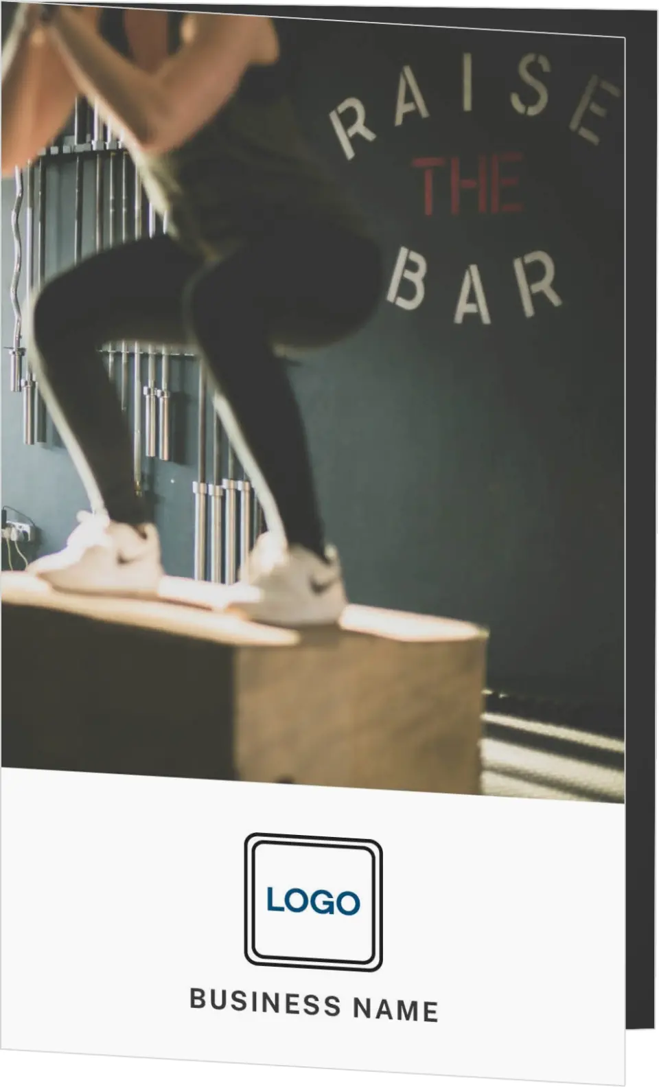 This is a 5" x 7⅞" Folded Brochure called Raise The Bar printed in full color
