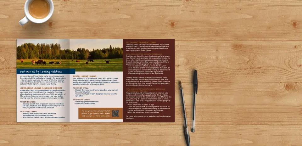 Brochure Flap Open