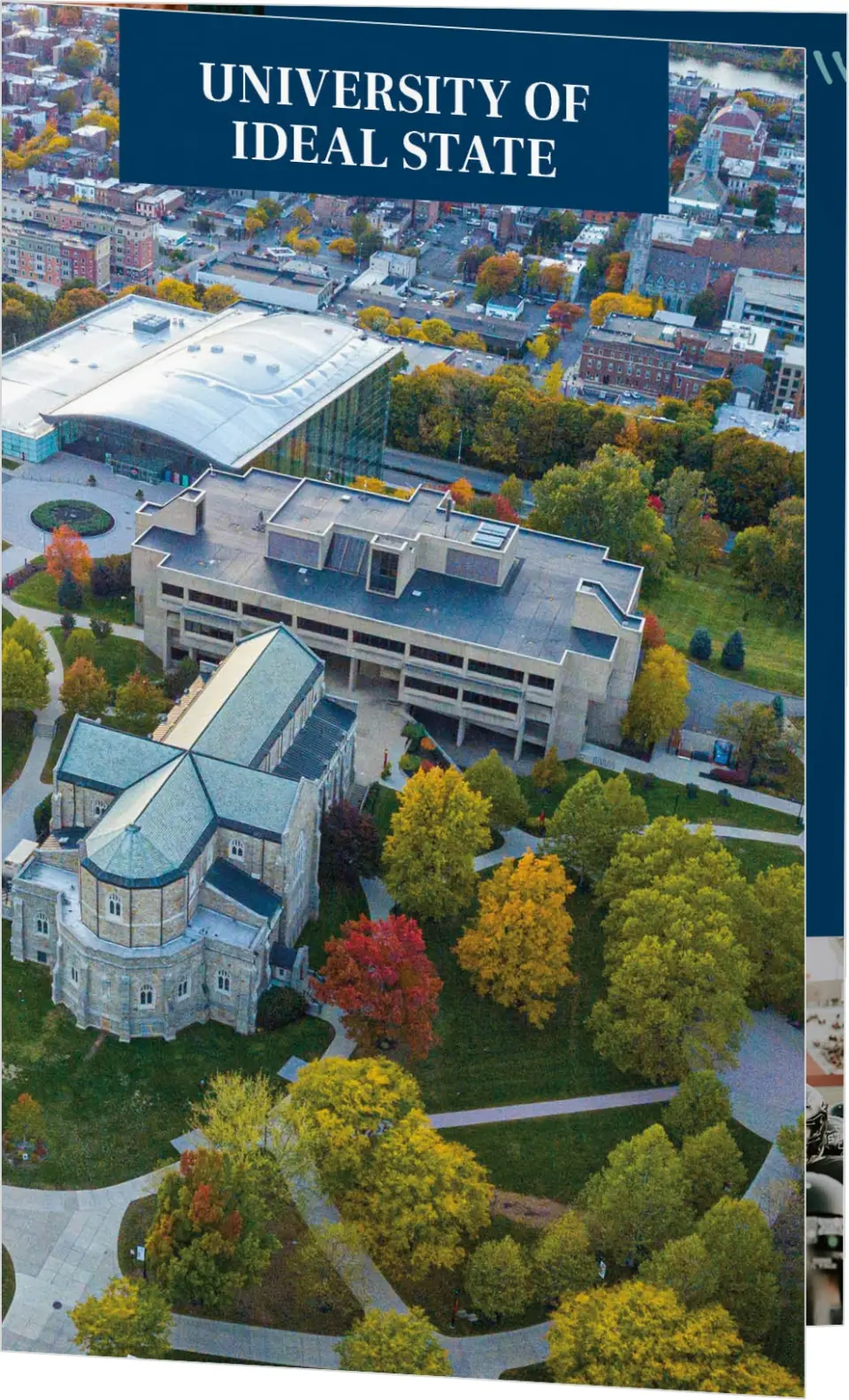 This is a 5" x 7⅞" Folded Brochure called Spirited Academics printed in full color