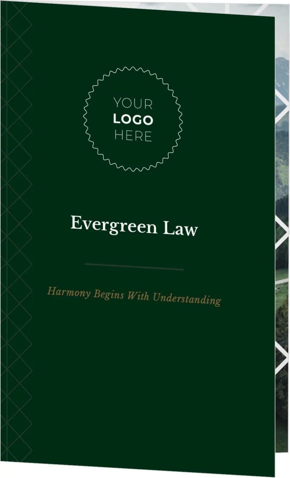 This is a 5" x 7⅞" Folded Brochure called Enduring Evergreen printed in full color