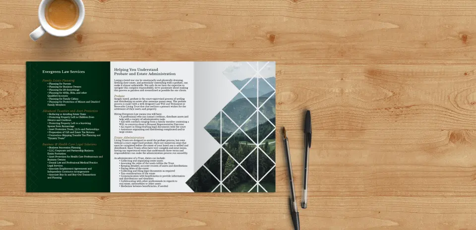 Brochure Flap Open