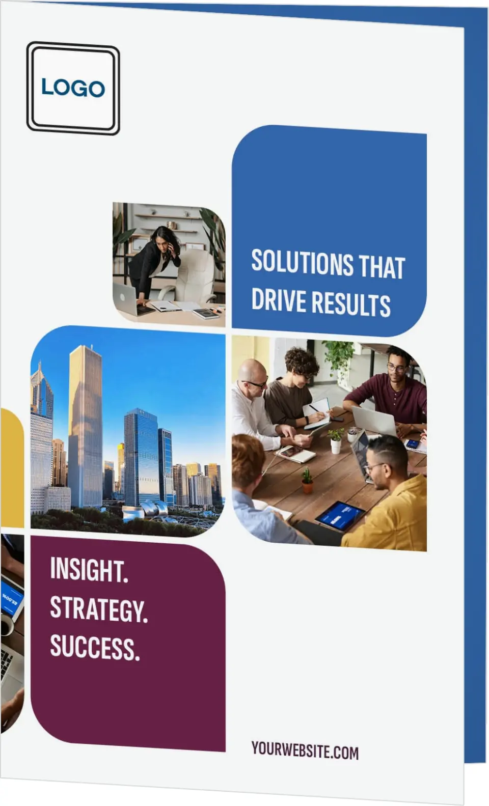 This is a 5" x 7⅞" Folded Brochure called Sharp Structure printed in full color