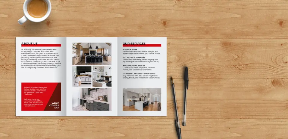 Brochure Flap Open