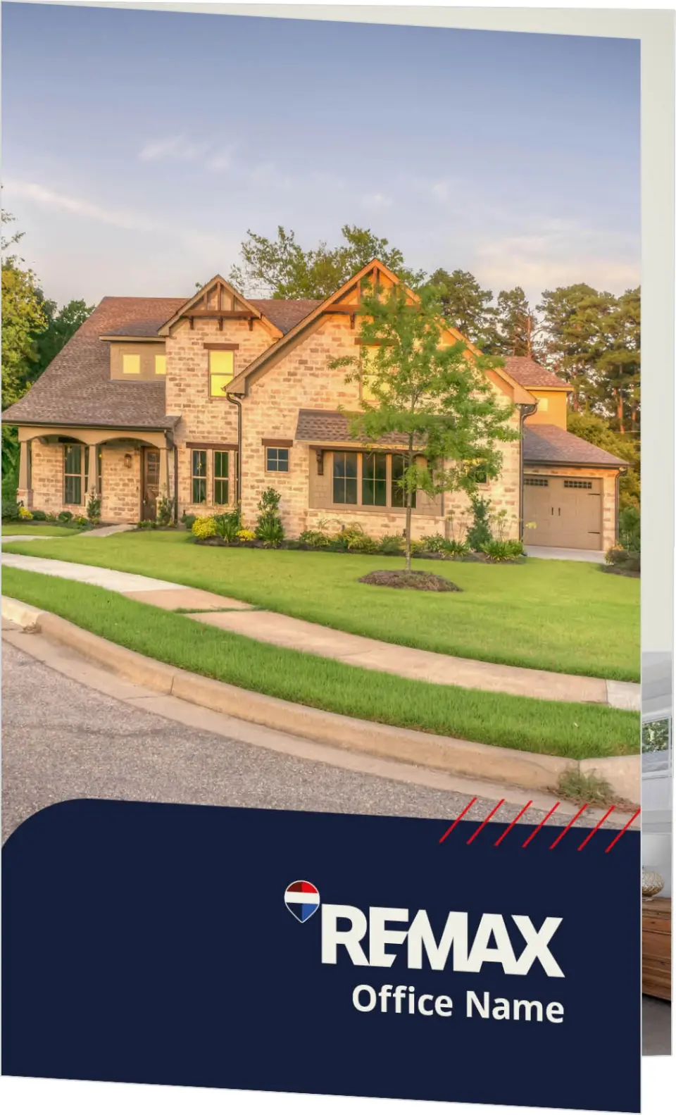 This is a 5" x 7⅞" Folded Brochure called REMAX Arched Agent printed in full color