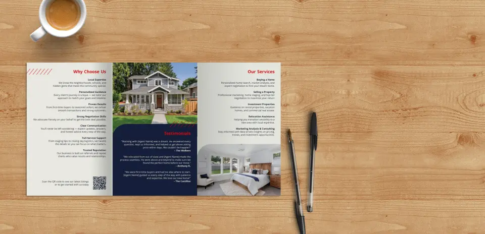 Brochure Flap Open
