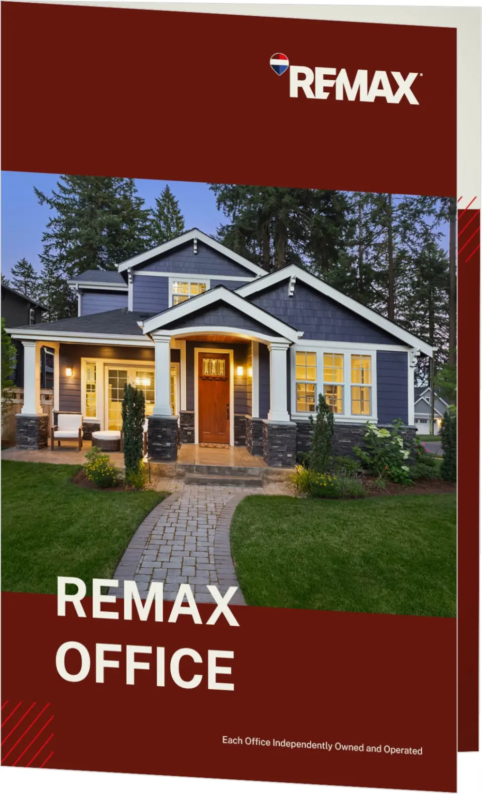 This is a 5" x 7⅞" Folded Brochure called REMAX Modern Edge printed in full color