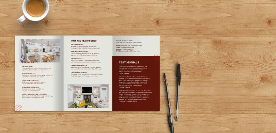 Brochure Flap Open