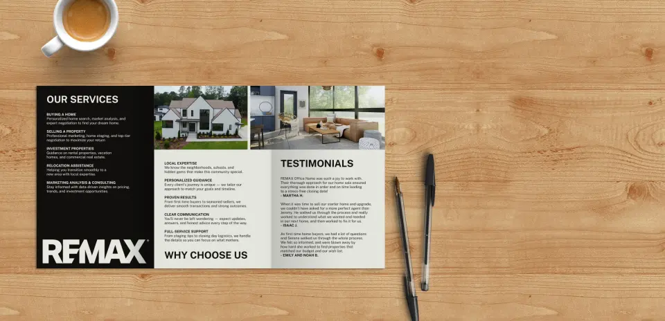 Brochure Flap Open