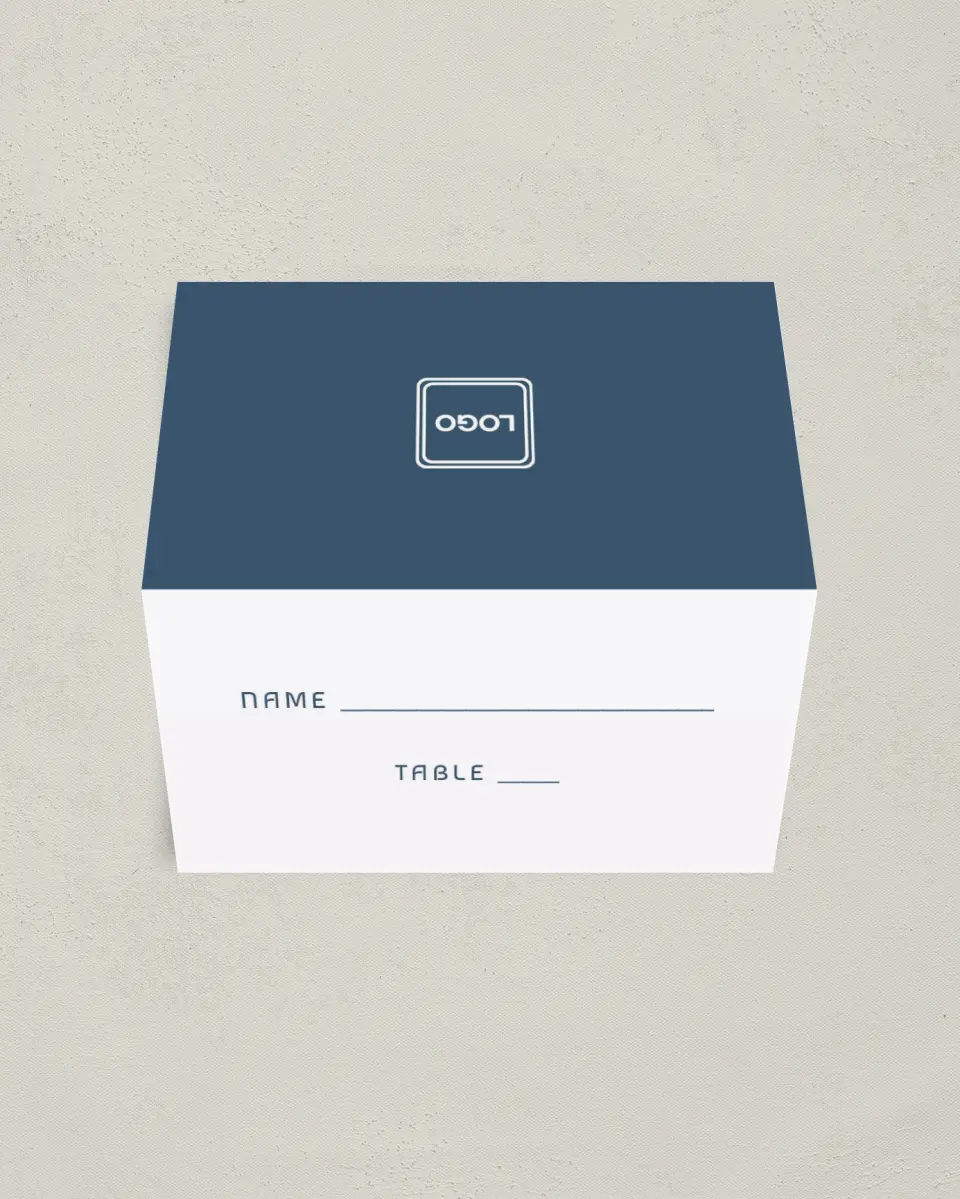 This is a 3½" x 2" Folded Gala Place Card called Gracious Gala printed in full color on Premium Smooth paper