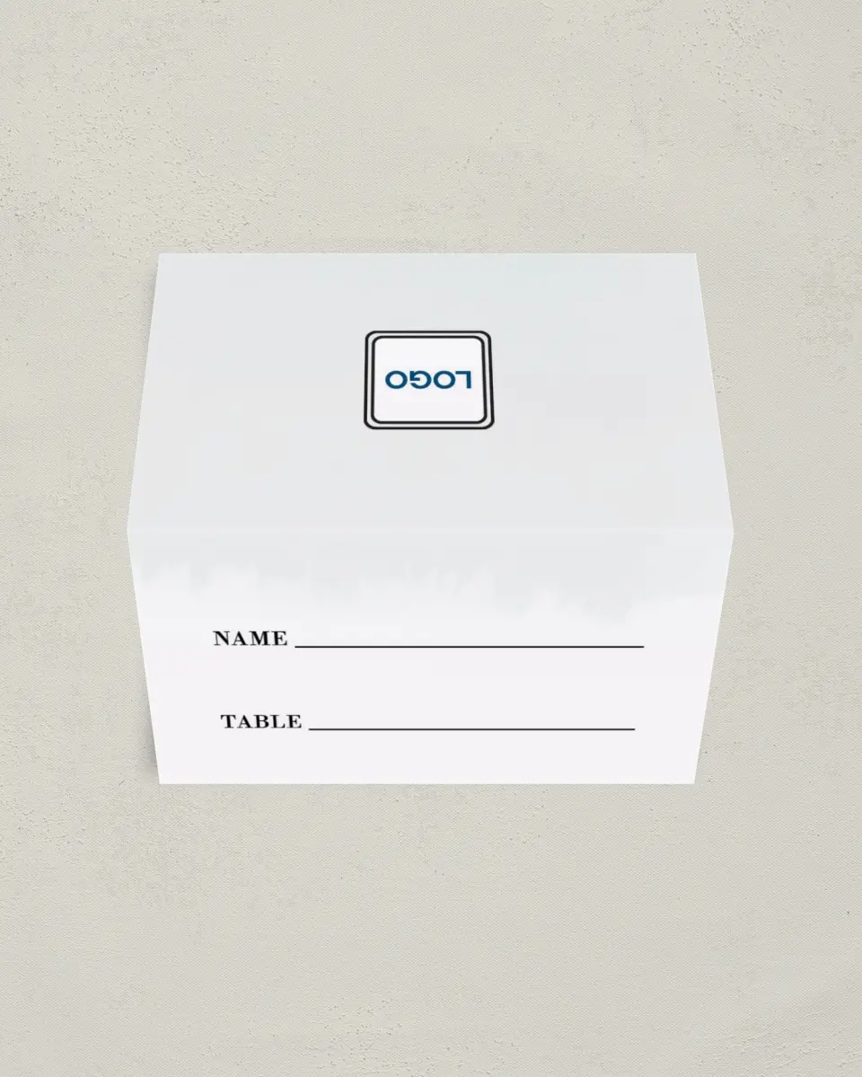 This is a 3½" x 2" Folded Gala Place Card called Glamorous Gala printed in full color on Premium Smooth paper